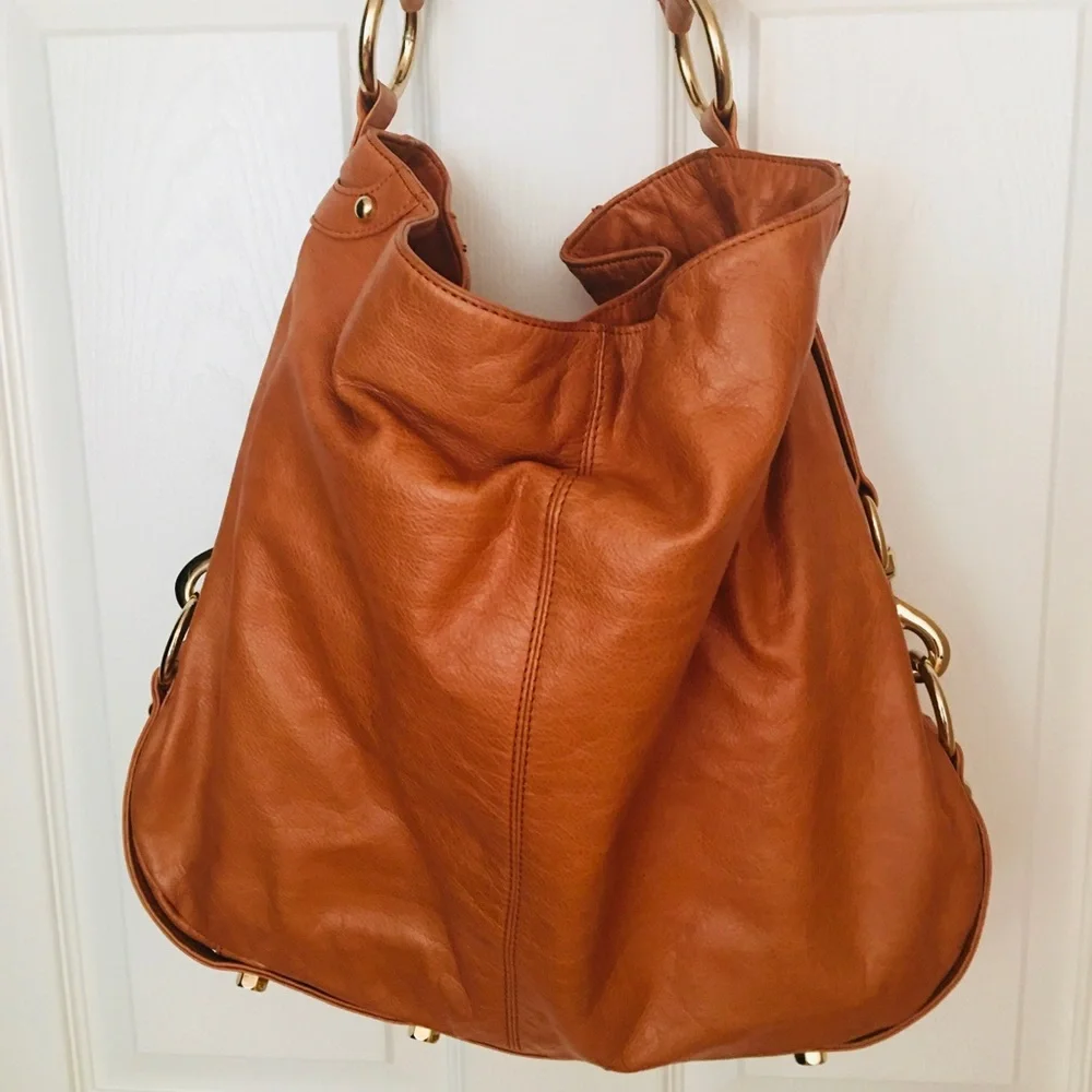 Rebecca Minkoff Cognac Brown Leather Hobo Bag